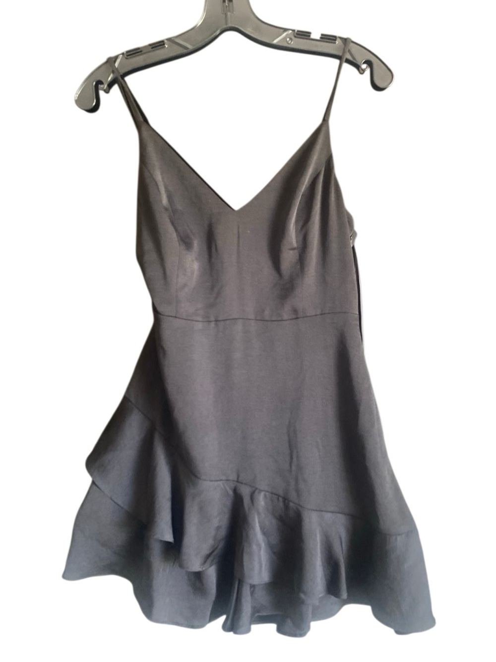 NWT Express Black Romper with Ruffled Hem. Size Small.
